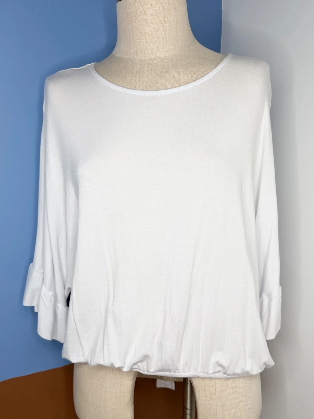 Intimately Free People White Scoop Neck Relaxed Bodysuit NWT Size Small
